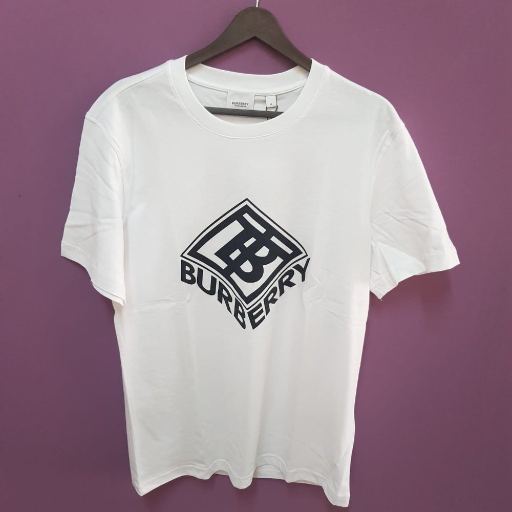Burberry Logo Printed White T-Shirt